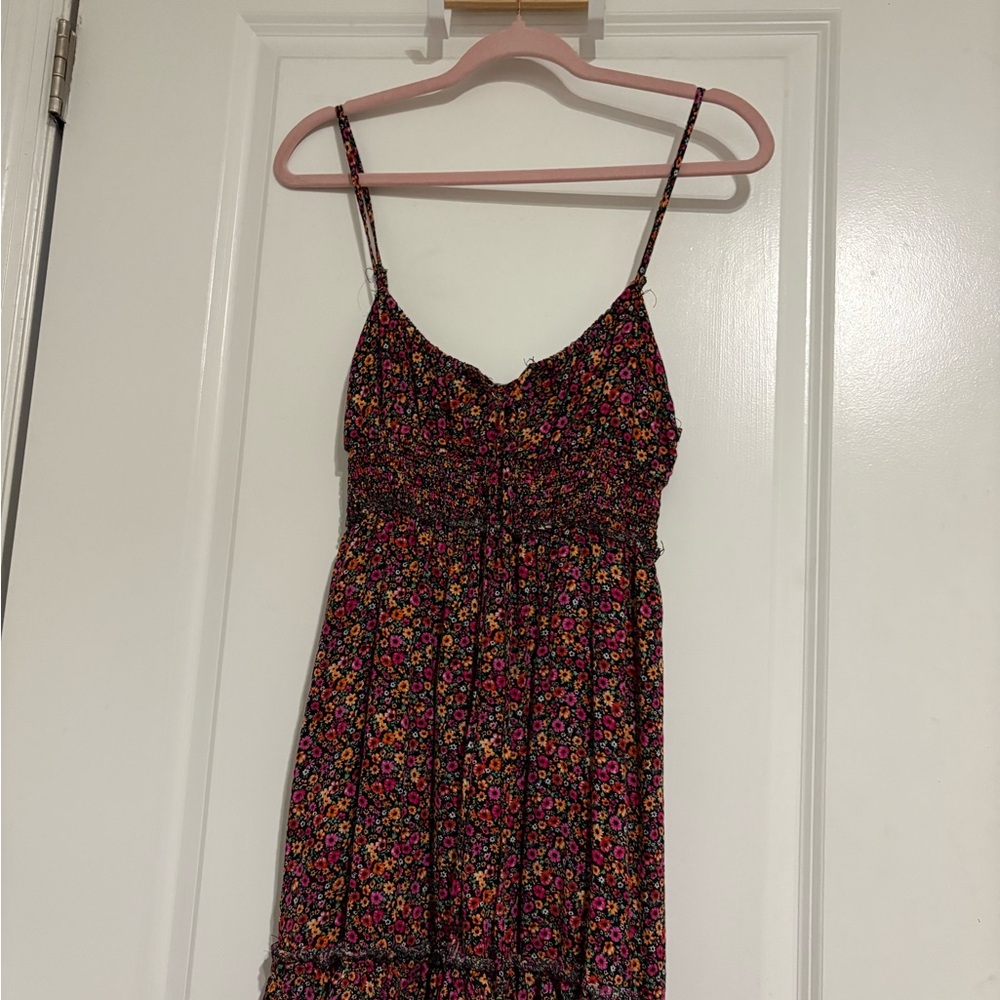 Passport Floral Mini Dress - Black and Pink
